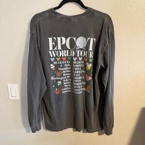 Comfort Colors Disney Epcot World Tour Long Sleeve T-Shirt Size XL